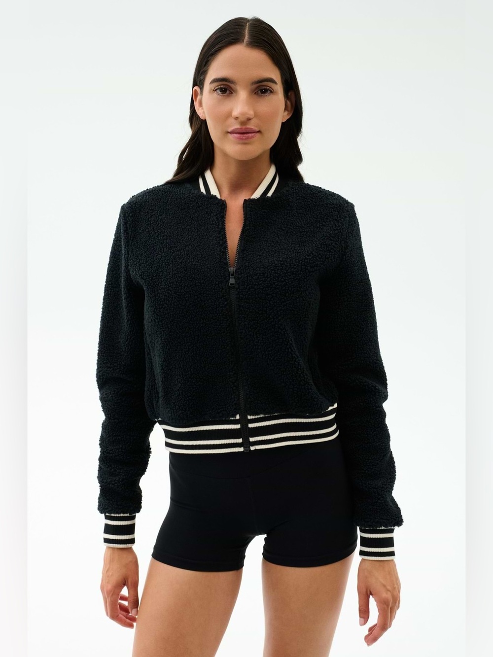 Splits59 Willa Sherpa Jacket in Black